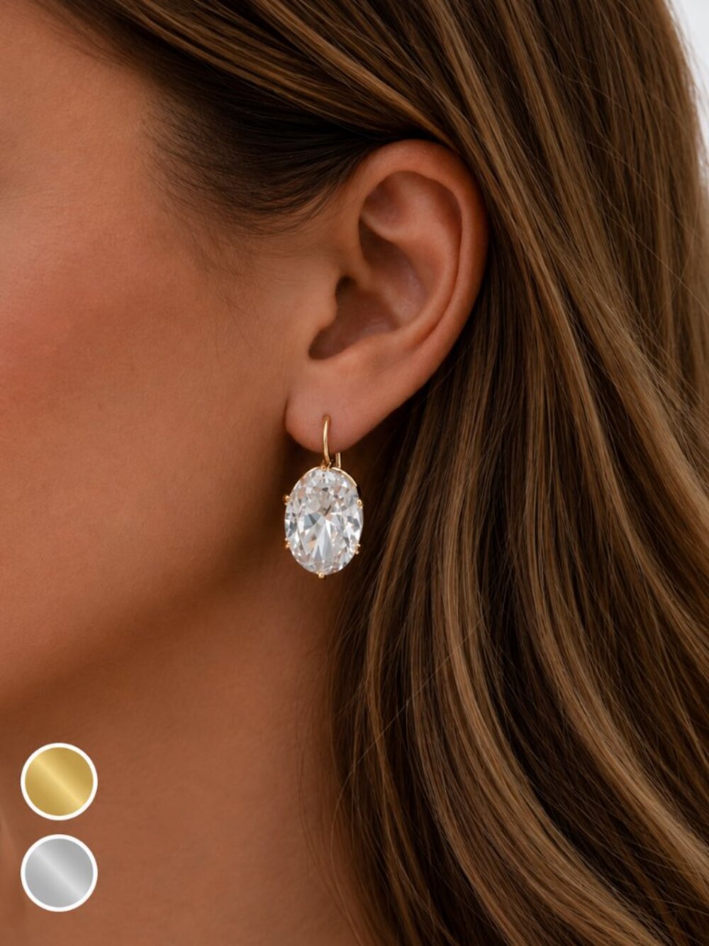 "Quebec" Ultra Bling Oval Earrings